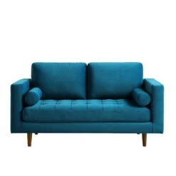 Henrietta 2-Seater Sofa, Teal Velvet 21 Henrietta 2-Seater Sofa, Teal Velvet -FINZ Furniture Shop BOSF 9680 TEAL VEL 2ST WB1