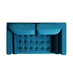 Henrietta 2-Seater Sofa, Teal Velvet 24 Henrietta 2-Seater Sofa, Teal Velvet -FINZ Furniture Shop BOSF 9680 TEAL VEL 2ST WB3