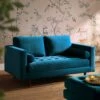 Henrietta 2-Seater Sofa, Teal Velvet 1 Henrietta 2-Seater Sofa, Teal Velvet -FINZ Furniture Shop BOSF 9680 TEAL VEL 2ST main