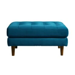 Henrietta Ottoman, Teal Velvet 13 Henrietta Ottoman, Teal Velvet -FINZ Furniture Shop BOSF 9680 TEAL VEL STOOL WB2