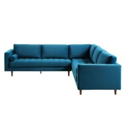 Henrietta 5+Seater Corner Sofa, Teal Velvet 17 Henrietta 5+Seater Corner Sofa, Teal Velvet -FINZ Furniture Shop BOSF 9680 TEAL VELCORNER WB2
