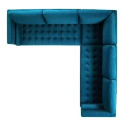 Henrietta 5+Seater Corner Sofa, Teal Velvet 19 Henrietta 5+Seater Corner Sofa, Teal Velvet -FINZ Furniture Shop BOSF 9680 TEAL VELCORNER WB3