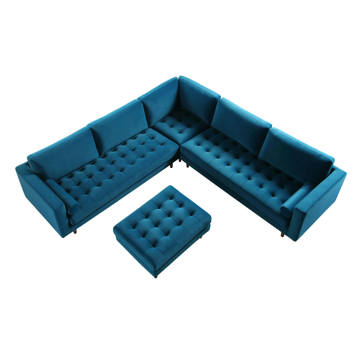 Henrietta 5+Seater Corner Sofa, Teal Velvet 11 Henrietta 5+Seater Corner Sofa, Teal Velvet - Image 9