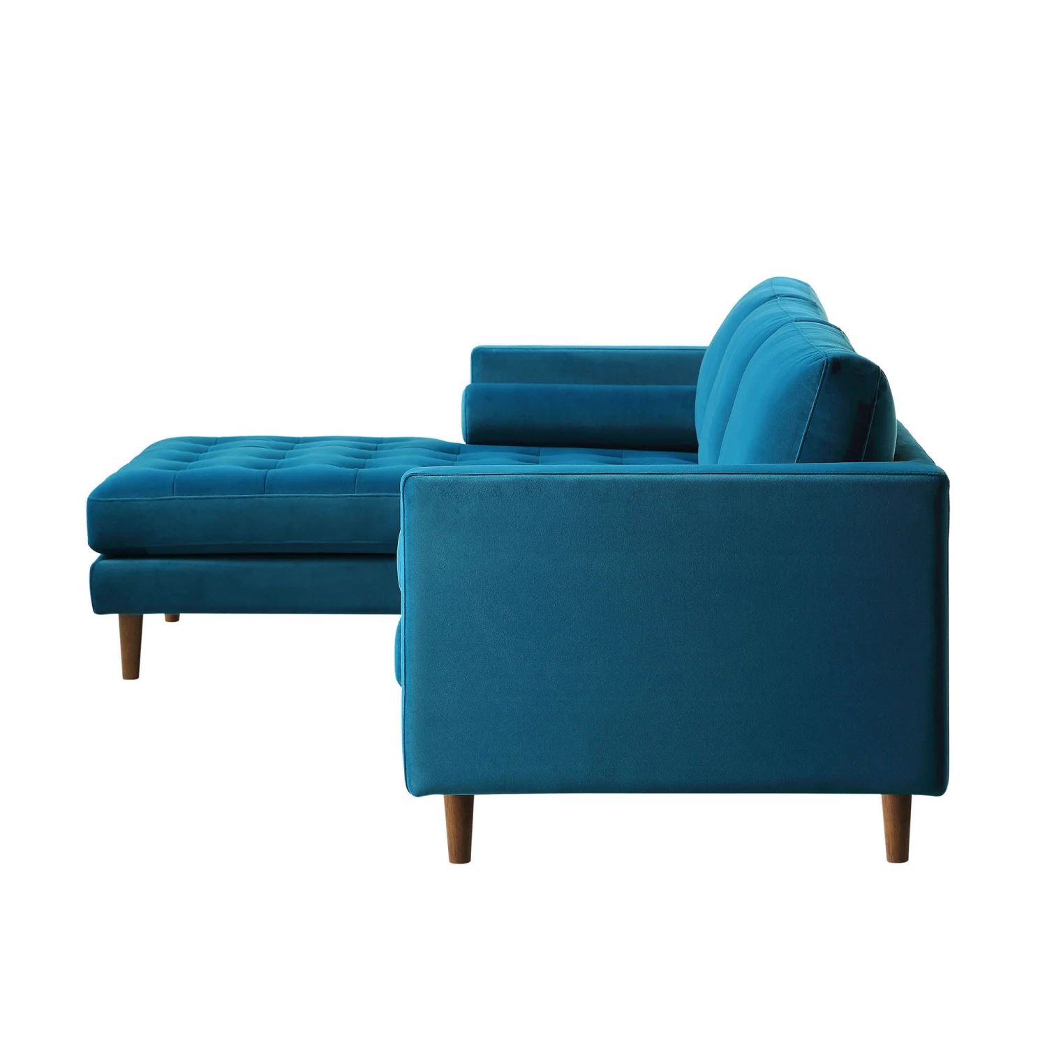 Henrietta Grand 4-Seater LHF Chaise End Sofa, Teal Velvet 9 Henrietta Grand 4-Seater LHF Chaise End Sofa, Teal Velvet - Image 7