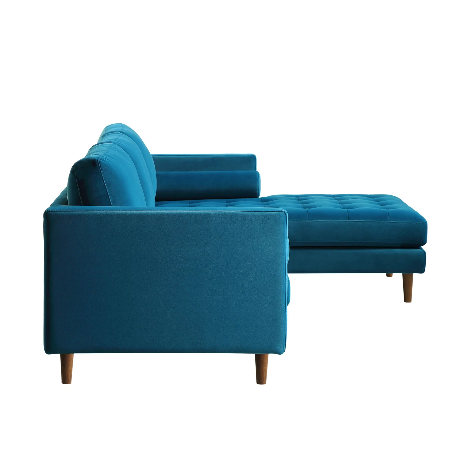 Henrietta Grand 4-Seater RHF Chaise End Sofa, Teal Velvet 8 Henrietta Grand 4-Seater RHF Chaise End Sofa, Teal Velvet - Image 6