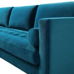 Henrietta Grand 4-Seater RHF Chaise End Sofa, Teal Velvet 22 Henrietta Grand 4-Seater RHF Chaise End Sofa, Teal Velvet -FINZ Furniture Shop BOSF 9680 TEAL VELRHF detail2