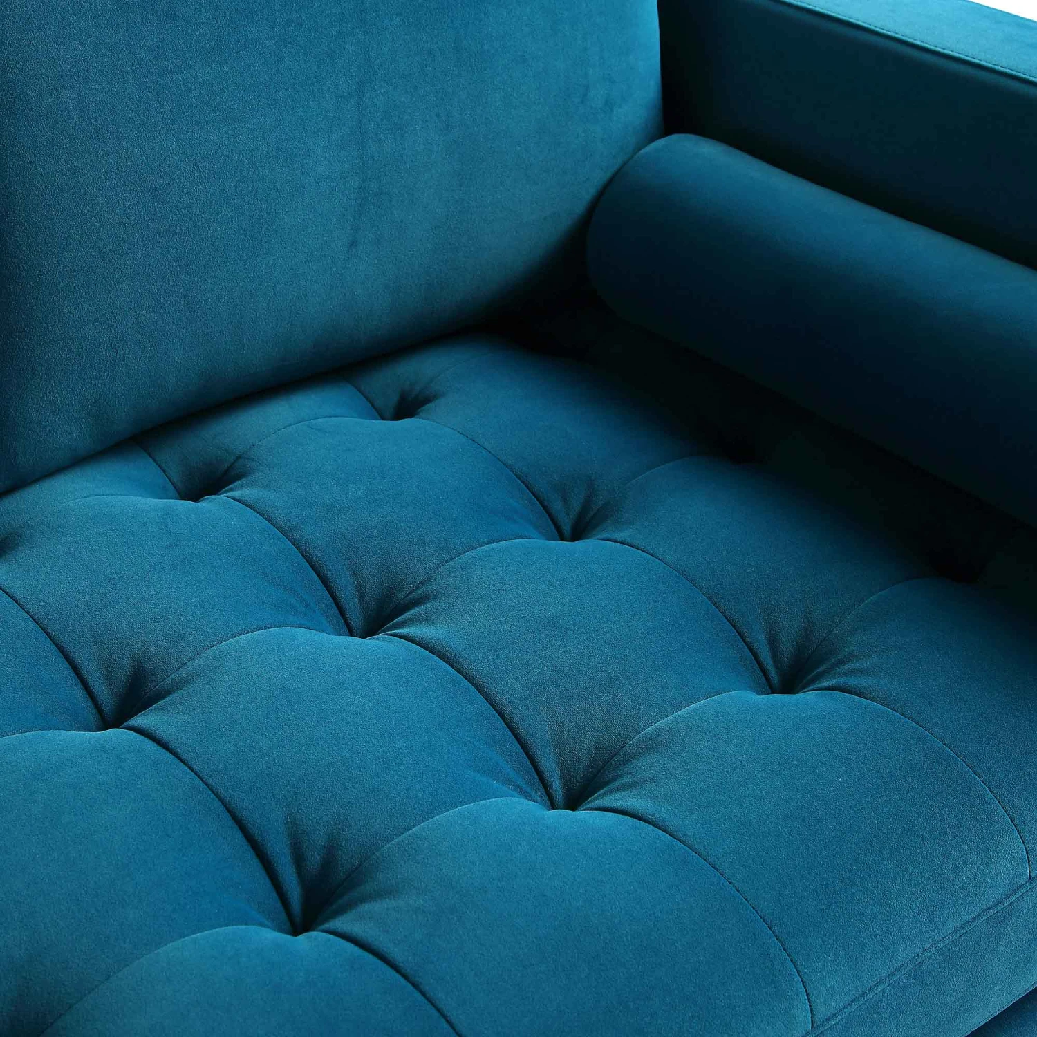 Henrietta 2-Seater Sofa, Teal Velvet 16 Henrietta 2-Seater Sofa, Teal Velvet - Image 14