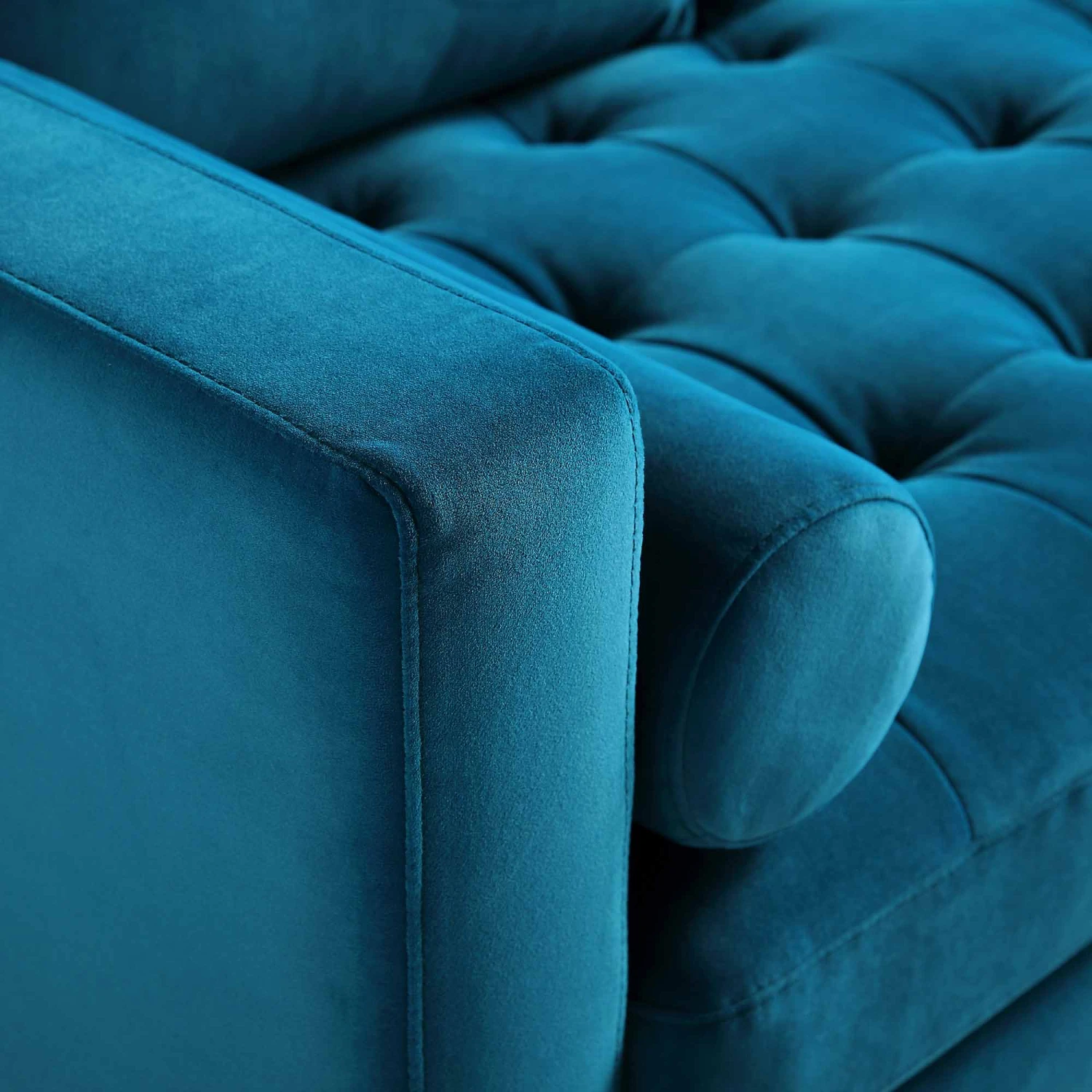 Henrietta 2-Seater Sofa, Teal Velvet 13 Henrietta 2-Seater Sofa, Teal Velvet - Image 11