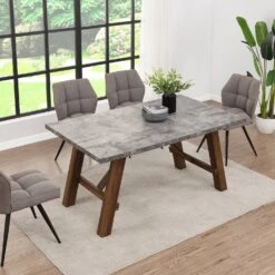 Lambeth Concrete Effect 150cm Dining Table 15 Lambeth Concrete Effect 150cm Dining Table -FINZ Furniture Shop BSD 023 3