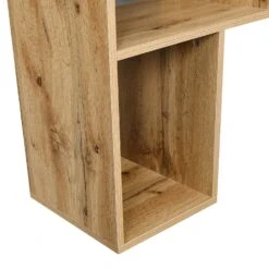 Mason White High Gloss Desk With Oak Effect Shelves -FINZ Furniture Shop BSD 027 detail3