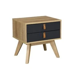 Tallis Two Tone Bedside Table With 2 Drawers 12 Tallis Two Tone Bedside Table With 2 Drawers -FINZ Furniture Shop BSD 034 2