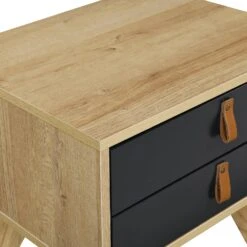 Tallis Two Tone Bedside Table With 2 Drawers 15 Tallis Two Tone Bedside Table With 2 Drawers -FINZ Furniture Shop BSD 034 detail1