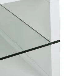 Lucent White High Gloss And Glass Shelf Coffee Table 17 Lucent White High Gloss And Glass Shelf Coffee Table -FINZ Furniture Shop BSD 035 detail2