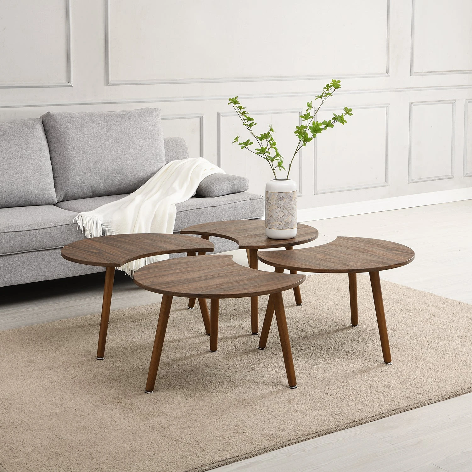 Monza 4-in-1 Walnut Effect Coffee Table 5 Monza 4-in-1 Walnut Effect Coffee Table - Image 3