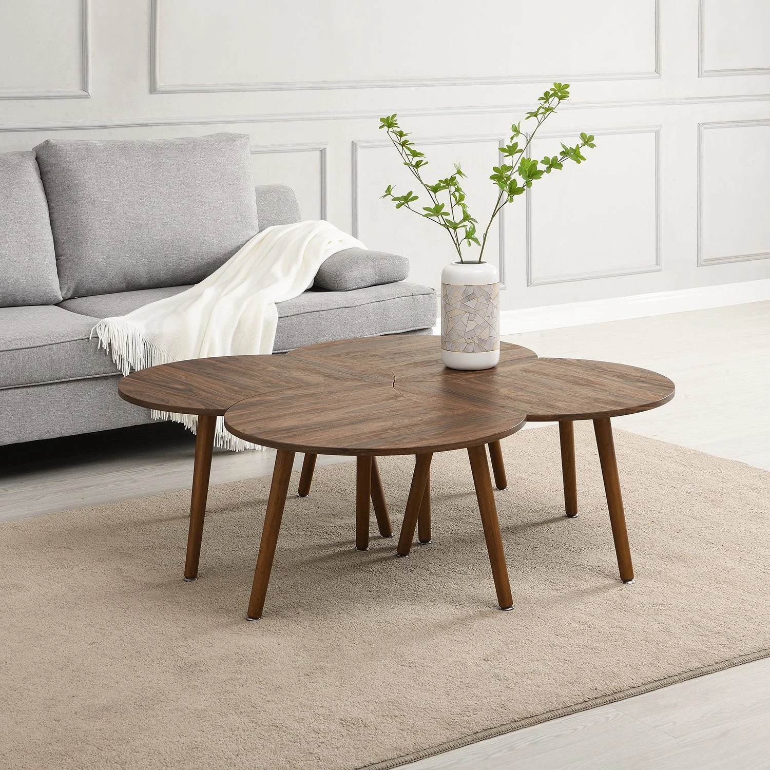Monza 4-in-1 Walnut Effect Coffee Table 6 Monza 4-in-1 Walnut Effect Coffee Table - Image 4