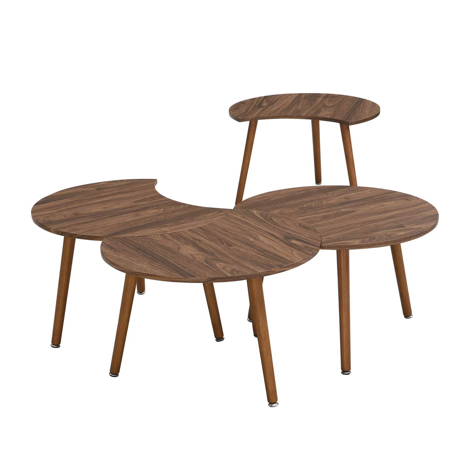 Monza 4-in-1 Walnut Effect Coffee Table 12 Monza 4-in-1 Walnut Effect Coffee Table - Image 10