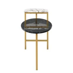 Sarina Black & White Marble Effect Oval Coffee Table 18 Sarina Black & White Marble Effect Oval Coffee Table -FINZ Furniture Shop BSD 057 5