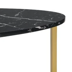 Sarina Black & White Marble Effect Oval Coffee Table 21 Sarina Black & White Marble Effect Oval Coffee Table -FINZ Furniture Shop BSD 057 detail2
