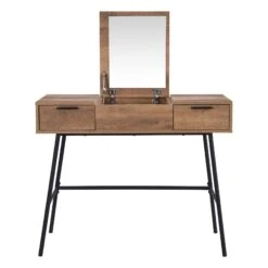 Selwyn Oak Effect Console Dressing Table 18 Selwyn Oak Effect Console Dressing Table -FINZ Furniture Shop BSD 062 WB1