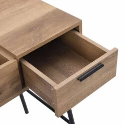 Selwyn Oak Effect Console Dressing Table 25 Selwyn Oak Effect Console Dressing Table -FINZ Furniture Shop BSD 062 detail2