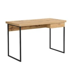 Vaxjo 1 Drawer Oak Effect Desk With Cable Management Storage 15 Vaxjo 1 Drawer Oak Effect Desk With Cable Management Storage -FINZ Furniture Shop BSD 063 2