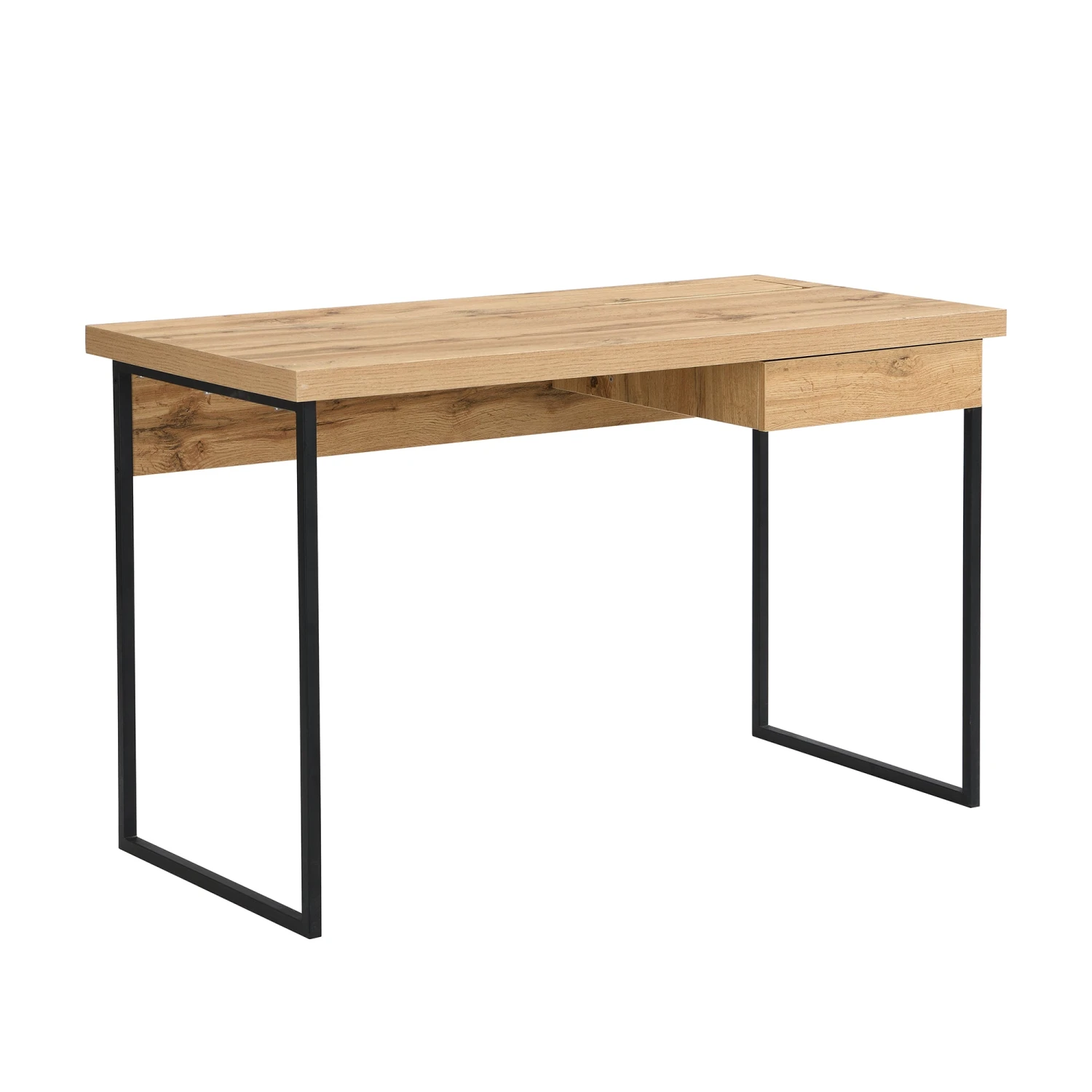 Vaxjo 1 Drawer Oak Effect Desk With Cable Management Storage 6 Vaxjo 1 Drawer Oak Effect Desk With Cable Management Storage - Image 4