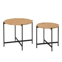 Lewes Oak Set Of 2 Side Tables 17 Lewes Oak Set Of 2 Side Tables -FINZ Furniture Shop BSD 064 WB3