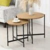Lewes Oak Set Of 2 Side Tables 2 Lewes Oak Set Of 2 Side Tables -FINZ Furniture Shop BSD 064 main