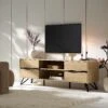 Weston Oak Effect Wide TV Unit 1 Weston Oak Effect Wide TV Unit -FINZ Furniture Shop BSD 076 OAK main n