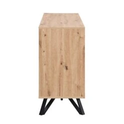 Weston Oak Effect 3 Door 3 Drawer Large Sideboard -FINZ Furniture Shop BSD 077 OAK 3