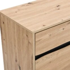 Weston Oak Effect 3 Door 3 Drawer Large Sideboard -FINZ Furniture Shop BSD 077 OAK detail1