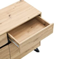 Weston Oak Effect 3 Door 3 Drawer Large Sideboard -FINZ Furniture Shop BSD 077 OAK detail3