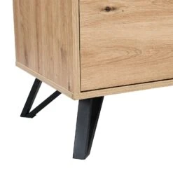 Weston Oak Effect 3 Door 3 Drawer Large Sideboard -FINZ Furniture Shop BSD 077 OAK detail4