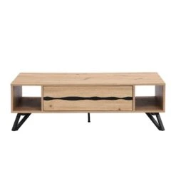 Weston Oak Effect Coffee Table 17 Weston Oak Effect Coffee Table -FINZ Furniture Shop BSD 079 OAK 2