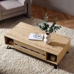 Weston Oak Effect Coffee Table 16 Weston Oak Effect Coffee Table -FINZ Furniture Shop BSD 079 OAK scene1 07111970 b885 4f03 8eb3 11e6f9e81c2a