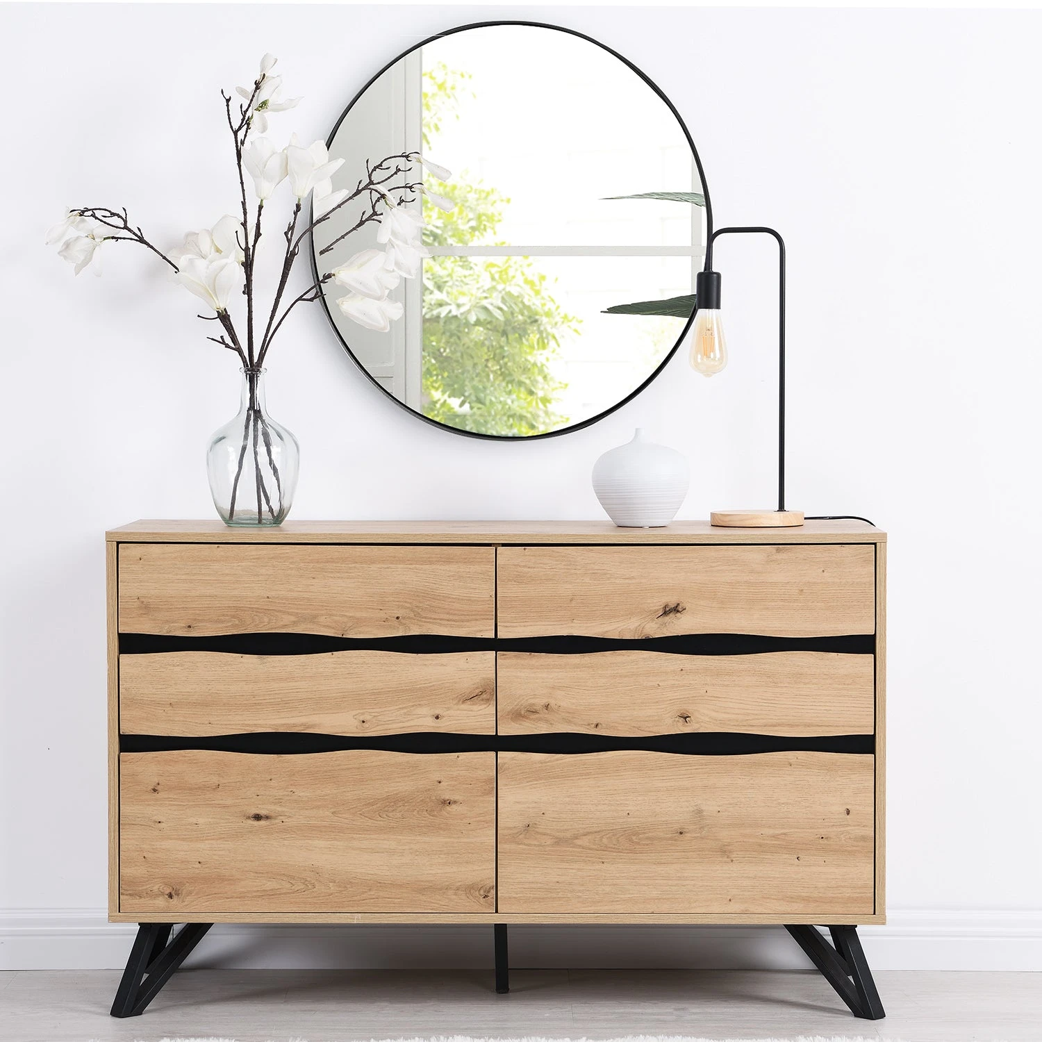 Weston Oak Effect 6 Drawer Chest Of Drawers 6 Weston Oak Effect 6 Drawer Chest Of Drawers - Image 4