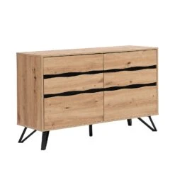 Weston Oak Effect 6 Drawer Chest Of Drawers 21 Weston Oak Effect 6 Drawer Chest Of Drawers -FINZ Furniture Shop BSD 080 OAK 1