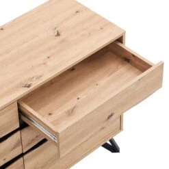 Weston Oak Effect 6 Drawer Chest Of Drawers 26 Weston Oak Effect 6 Drawer Chest Of Drawers -FINZ Furniture Shop BSD 080 OAK detail2