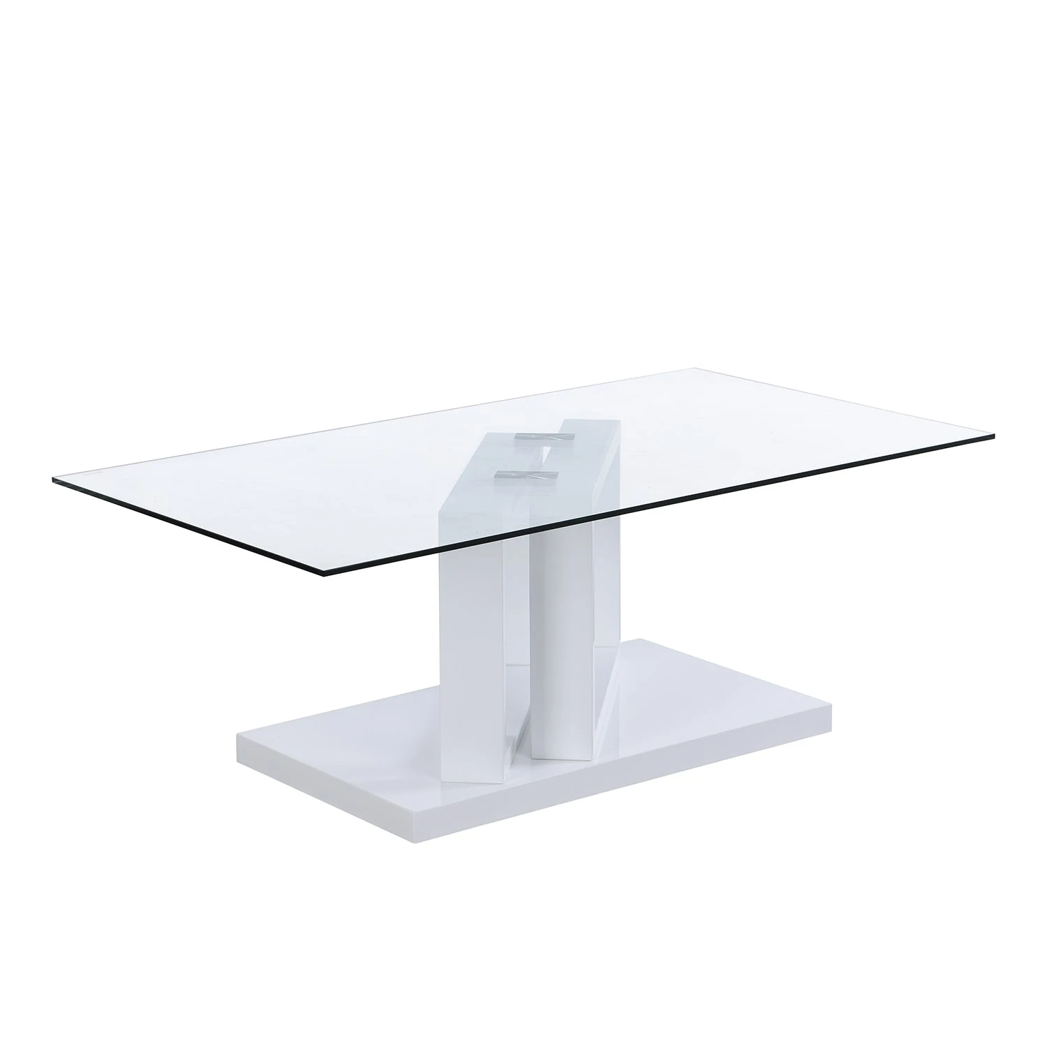Lucent White High Gloss And Glass Top Coffee Table 9 Lucent White High Gloss And Glass Top Coffee Table - Image 7