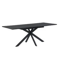Varden Black Ceramic Extending Dining Table 18 Varden Black Ceramic Extending Dining Table -FINZ Furniture Shop BSD 094 BLACK 2