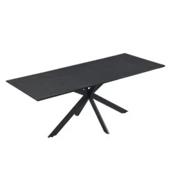 Varden Black Ceramic Extending Dining Table 21 Varden Black Ceramic Extending Dining Table -FINZ Furniture Shop BSD 094 BLACK 3