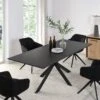 Varden Black Ceramic Extending Dining Table 2 Varden Black Ceramic Extending Dining Table -FINZ Furniture Shop BSD 094 BLACK main