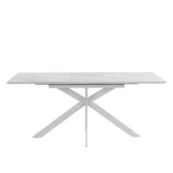 Varden White Ceramic Extending Dining Table 17 Varden White Ceramic Extending Dining Table -FINZ Furniture Shop BSD 094 WHITE 2