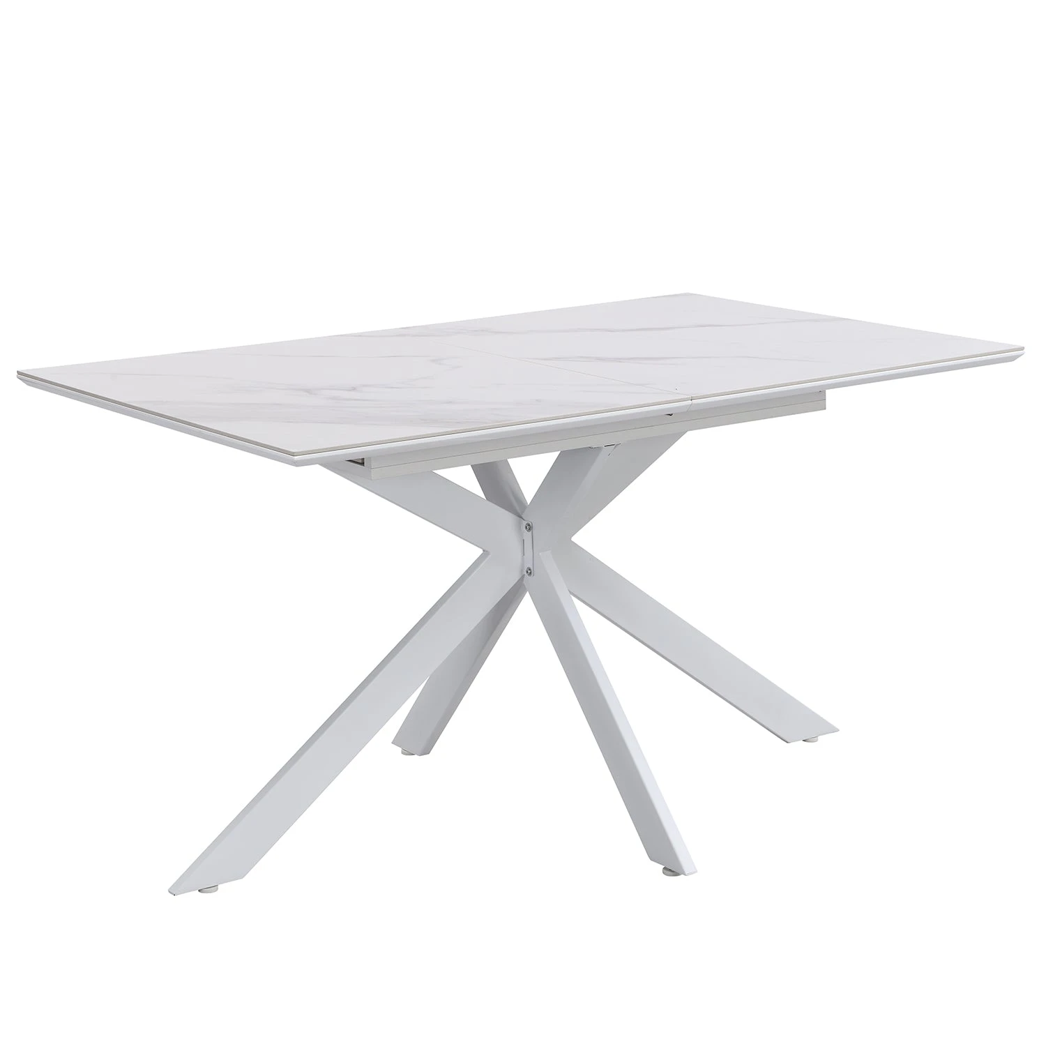 Varden White Ceramic Extending Dining Table 9 Varden White Ceramic Extending Dining Table - Image 7