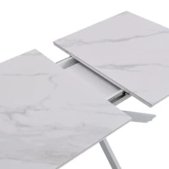 Varden White Ceramic Extending Dining Table 21 Varden White Ceramic Extending Dining Table -FINZ Furniture Shop BSD 094 WHITE detail1