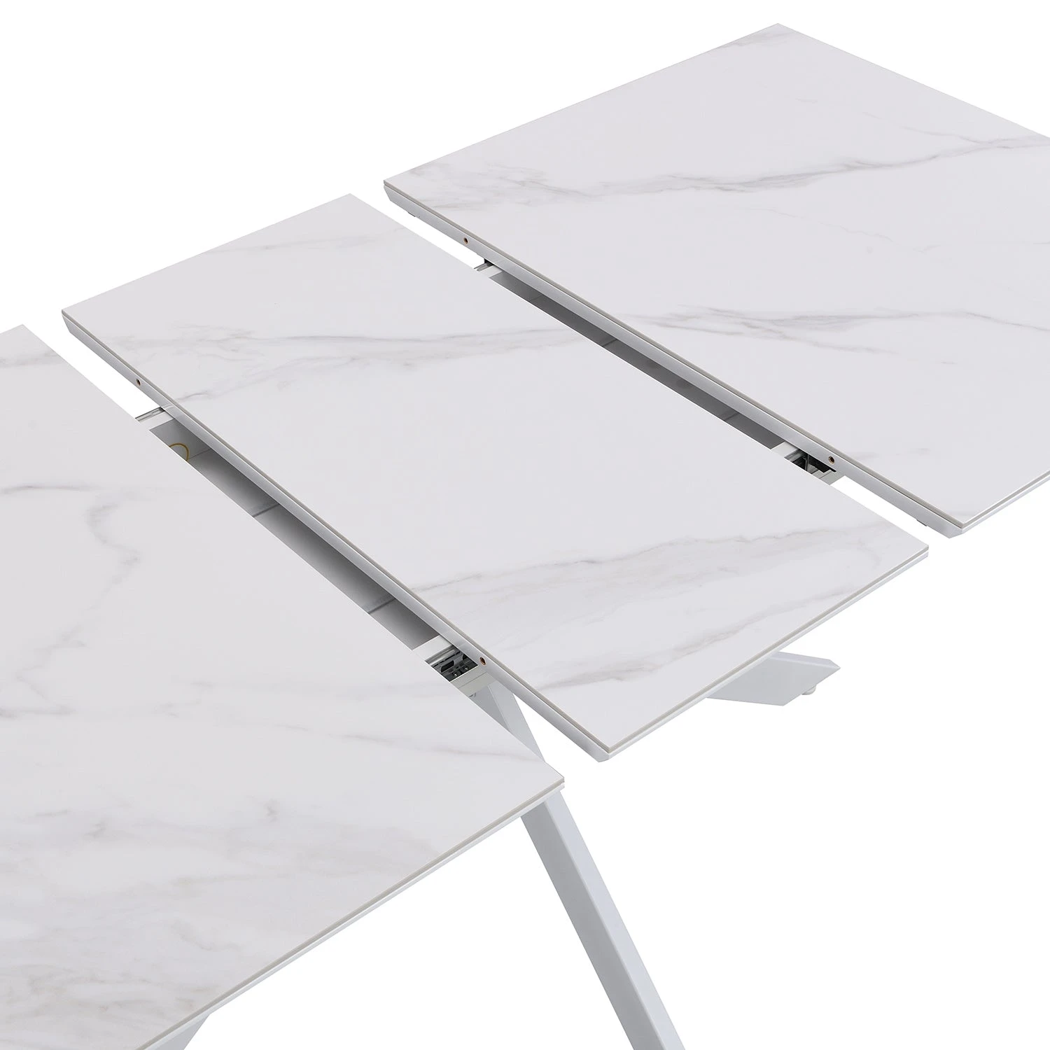 Varden White Ceramic Extending Dining Table 11 Varden White Ceramic Extending Dining Table - Image 9