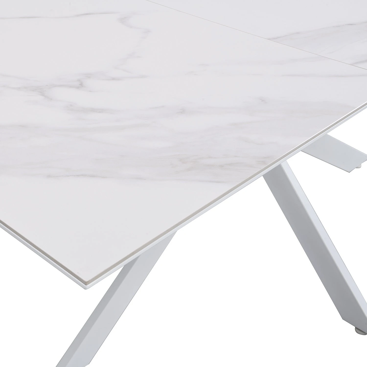 Varden White Ceramic Extending Dining Table 12 Varden White Ceramic Extending Dining Table - Image 10