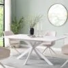 Varden White Ceramic Extending Dining Table 1 Varden White Ceramic Extending Dining Table -FINZ Furniture Shop BSD 094 WHITE main