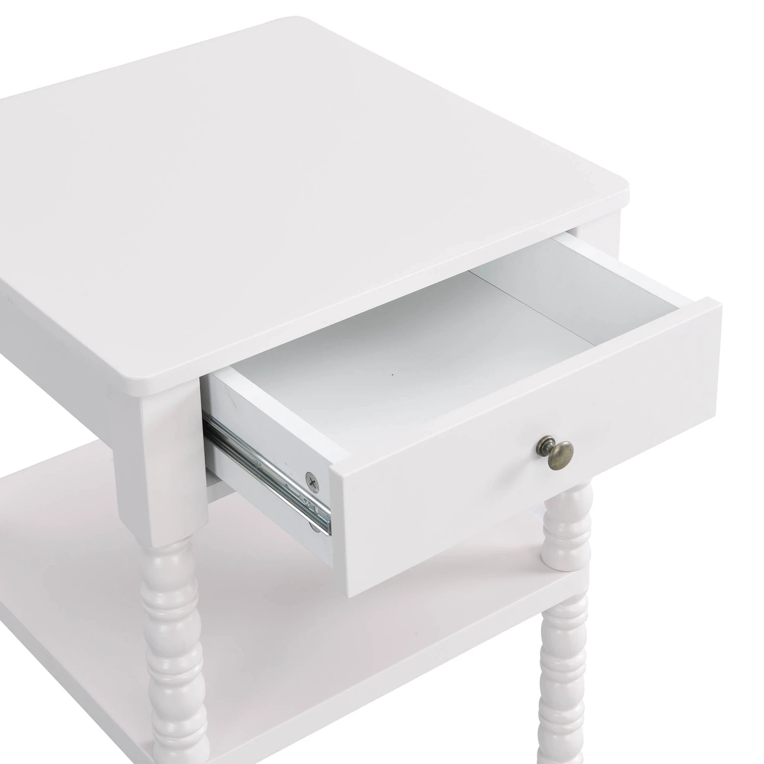 Aldwinke Beige Bobbin 1 Drawer Side Table 10 Aldwinke Beige Bobbin 1 Drawer Side Table - Image 8