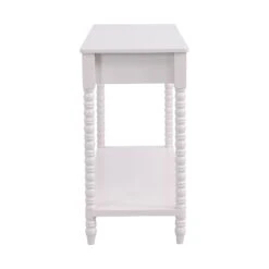 Aldwinke Beige Bobbin 2 Drawer Large Console Table -FINZ Furniture Shop BSD 098 BEIGE WB4